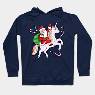 Santa Riding a Unicorn Hoodie